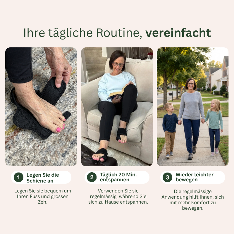 Valgux™ Hallux Valgus Schiene | Orthopädische Unterstützung zur Korrektur der Zehenstellung